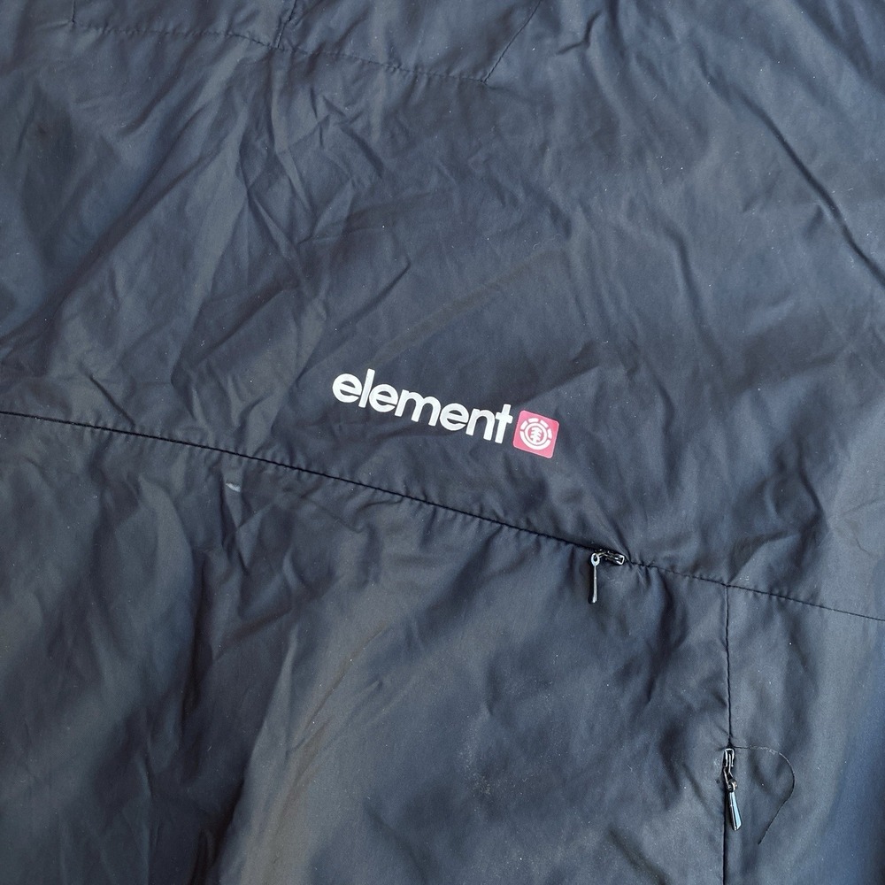 Vintage Element Skateboards Hooded Anorak Jacket Windbreaker Black XL Parka - Picture 2 of 13